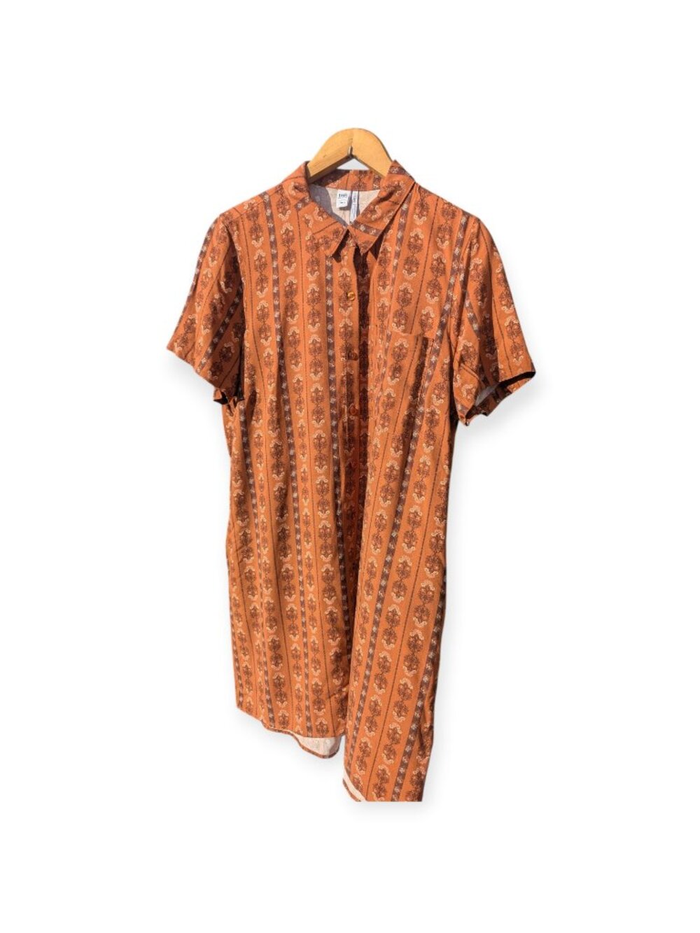 NWT Twix by Simon’s Brown Button Front Dress Boho Fall XL